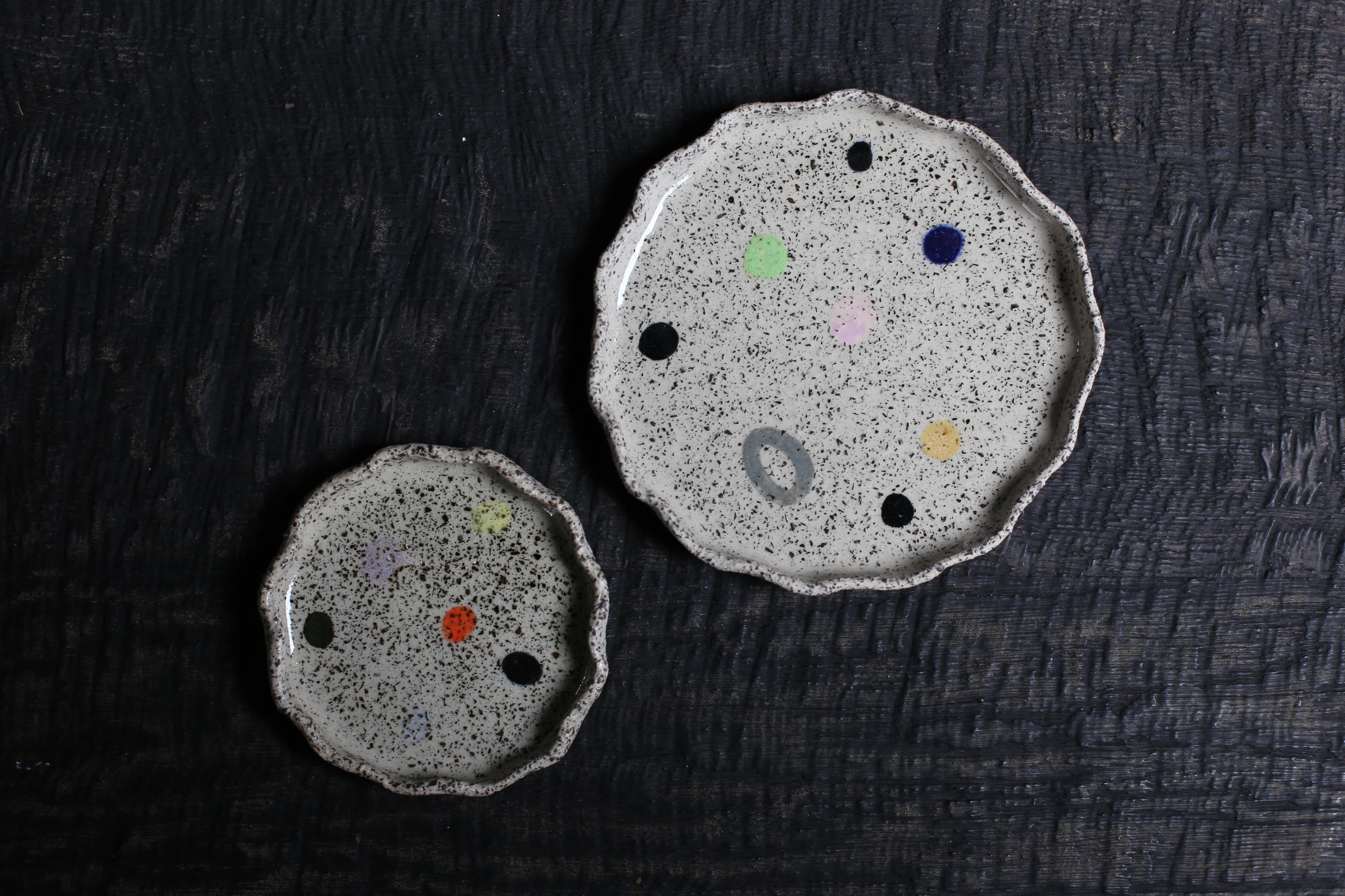 Puddle Coaster in Stracciatella Clay For Sale at 1stDibs