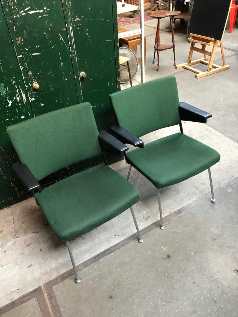 Aluminum 2 x Gispen No.1286 Lounge Chair by Cordemeijer, 1960's, Netherlands For Sale