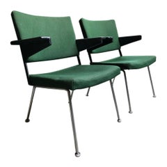 2 fauteuil de salon Gispen n° 1286 par Cordemeijer, années 1960, Pays-Bas