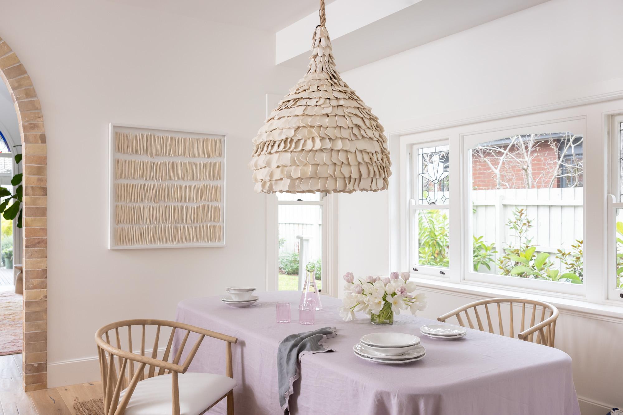 Introducing our newest and most captivating pendant, The Petal. She takes statement lighting to a whole new level. 

Each clay petal is handmade in South Africa - no two petals are the same making this piece the ultimate focal point of your Dining