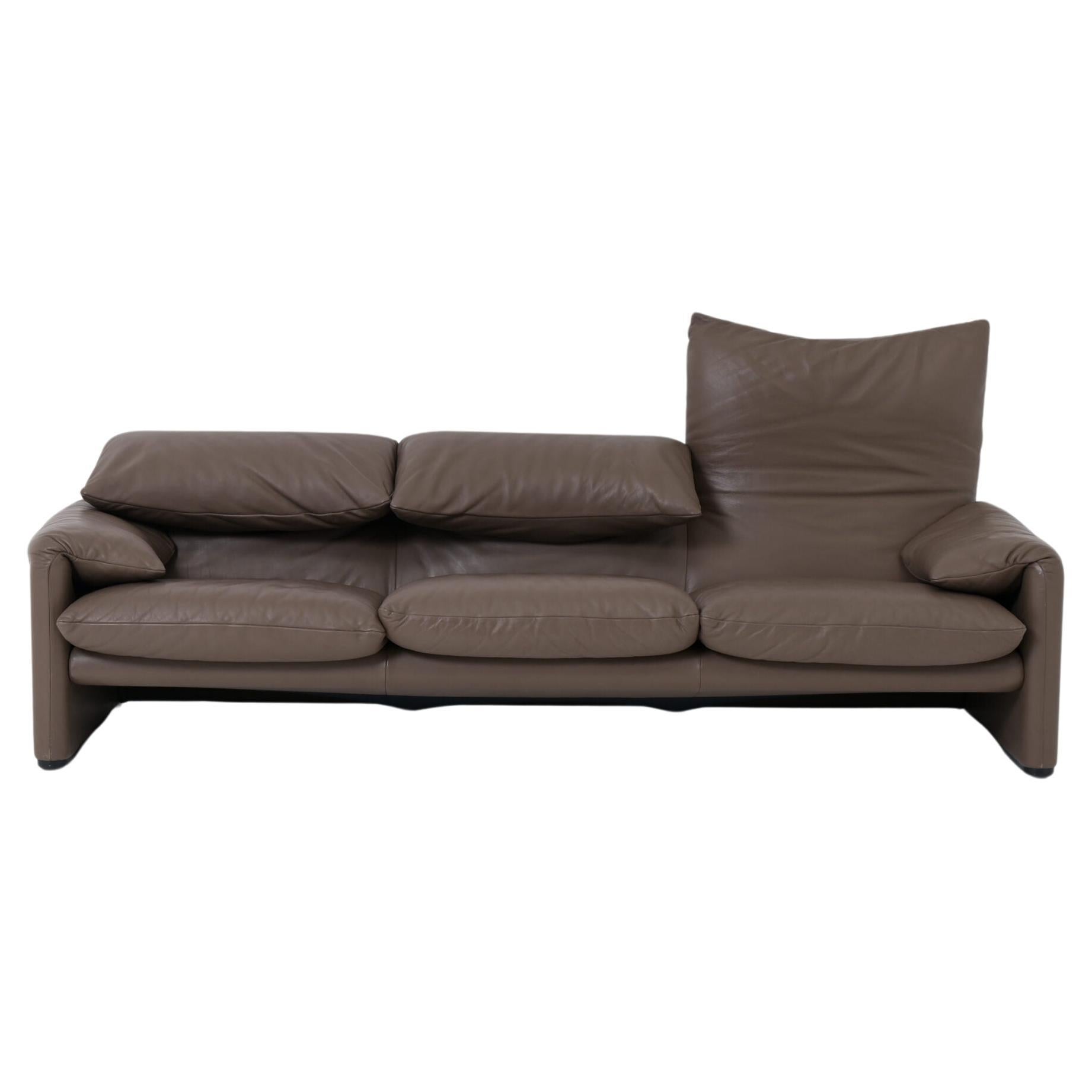 2 x Maralunga 3-seater sofa by Vico Magistretti