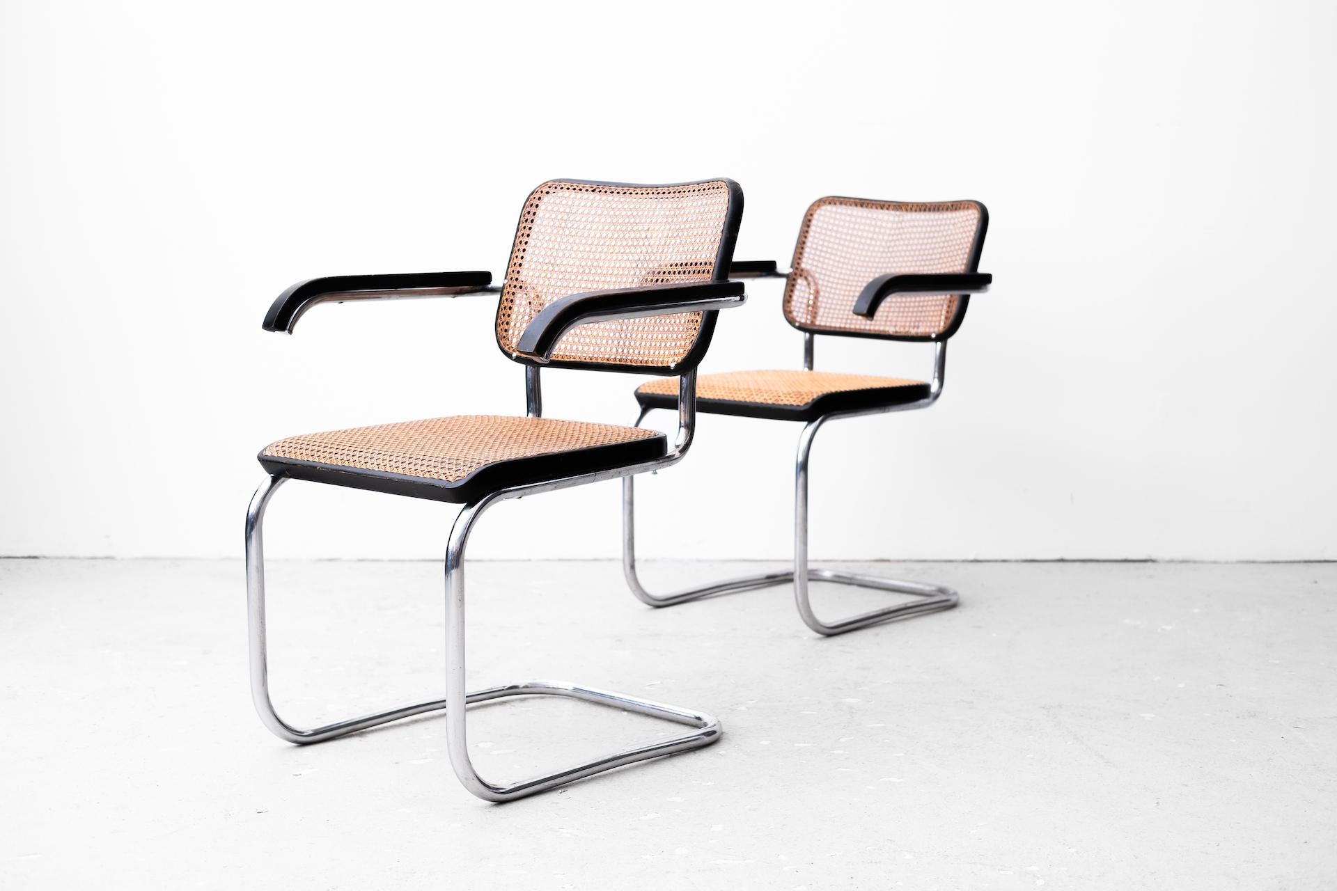 2 x original Bauhaus Armchair, B64 by Marcel Breuer for Thonet 1930 (Cescachair) For Sale 7
