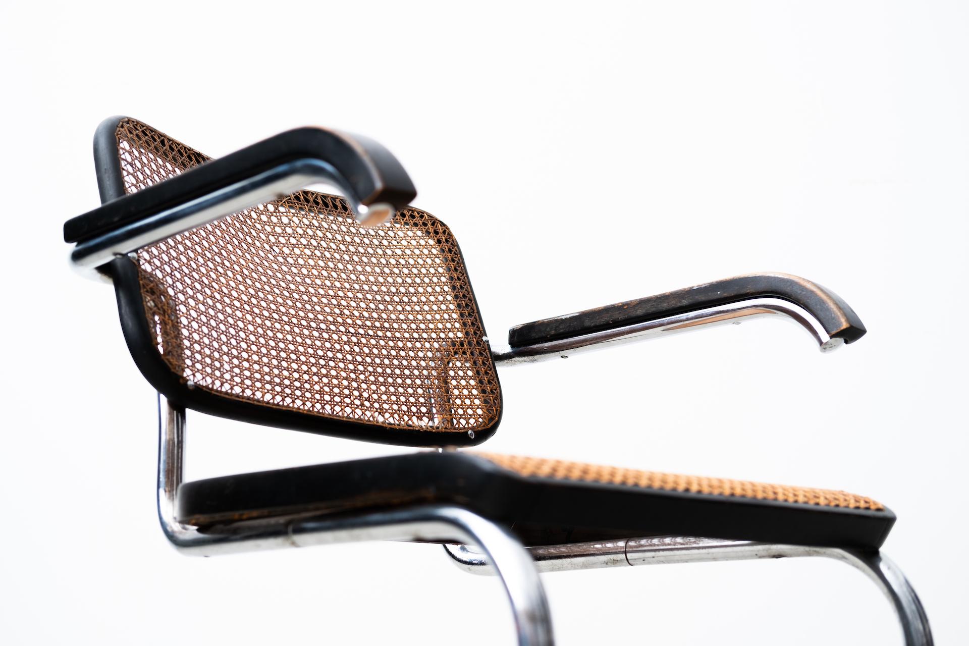 Steel 2 x original Bauhaus Armchair, B64 by Marcel Breuer for Thonet 1930 (Cescachair) For Sale