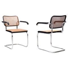 2 x original Bauhaus-Sessel, B64 von Marcel Breuer für Thonet, 1930 (Cesca-Sessel)