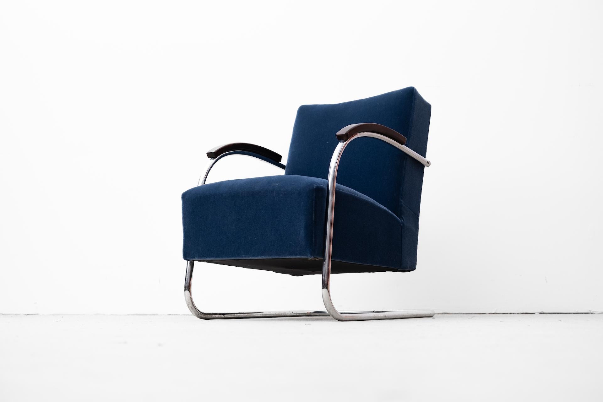 Mid-20th Century 2 x original Bauhaus Fauteuil by Anton Lorenz for Mücke Melder, Typ FN21 (1935) For Sale