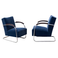 2 x original Bauhaus Fauteuil by Anton Lorenz for Mücke Melder, Typ FN21 (1935)