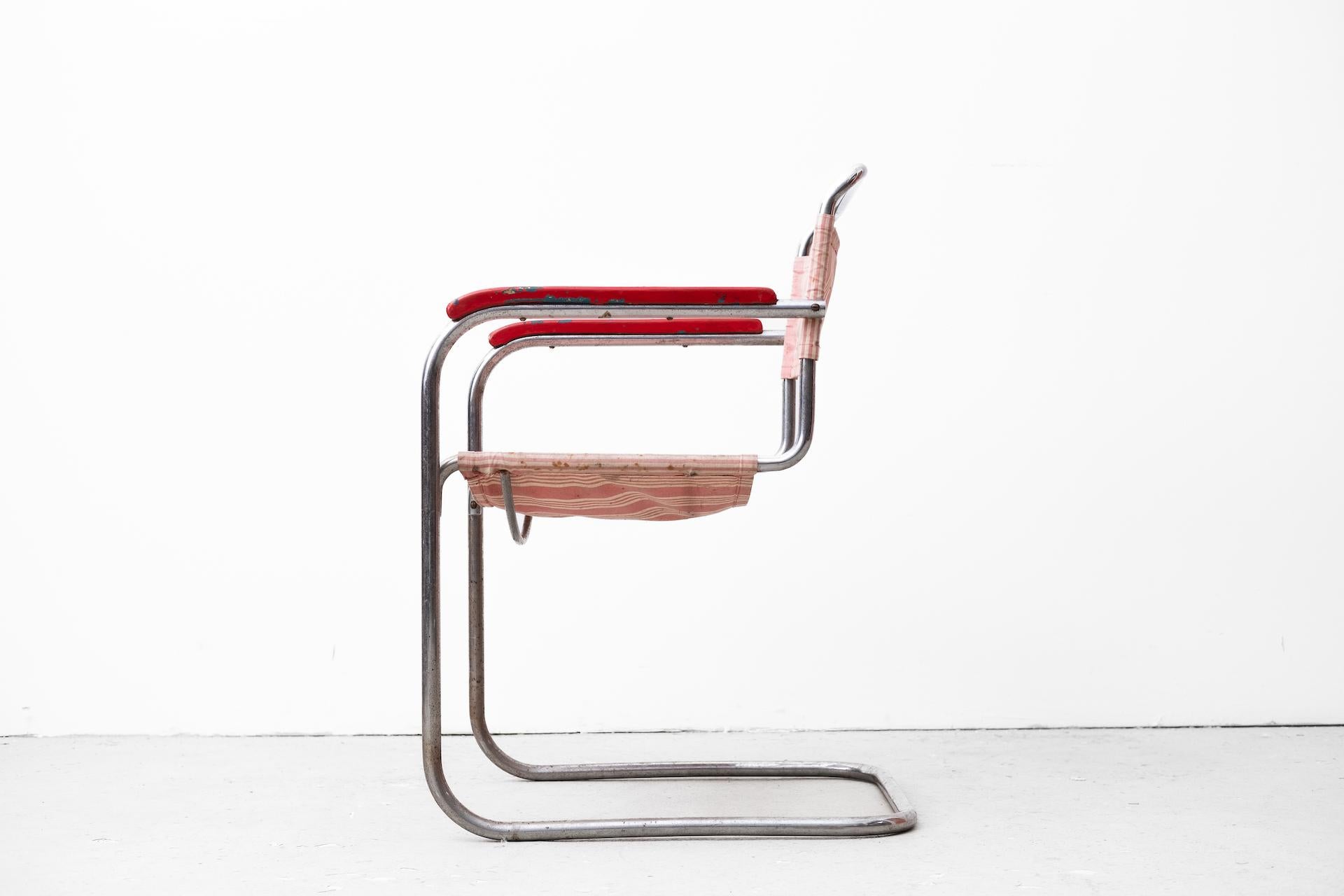 2 x Original Bauhaus Stahlrohr Stuhl, Marcel Breuer für Slezak (Modell K8), 1930 im Angebot 5