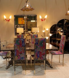 2 x Wall Lights Red Ceramic Gold Sconce Candelabra Vintage Italian Lamp