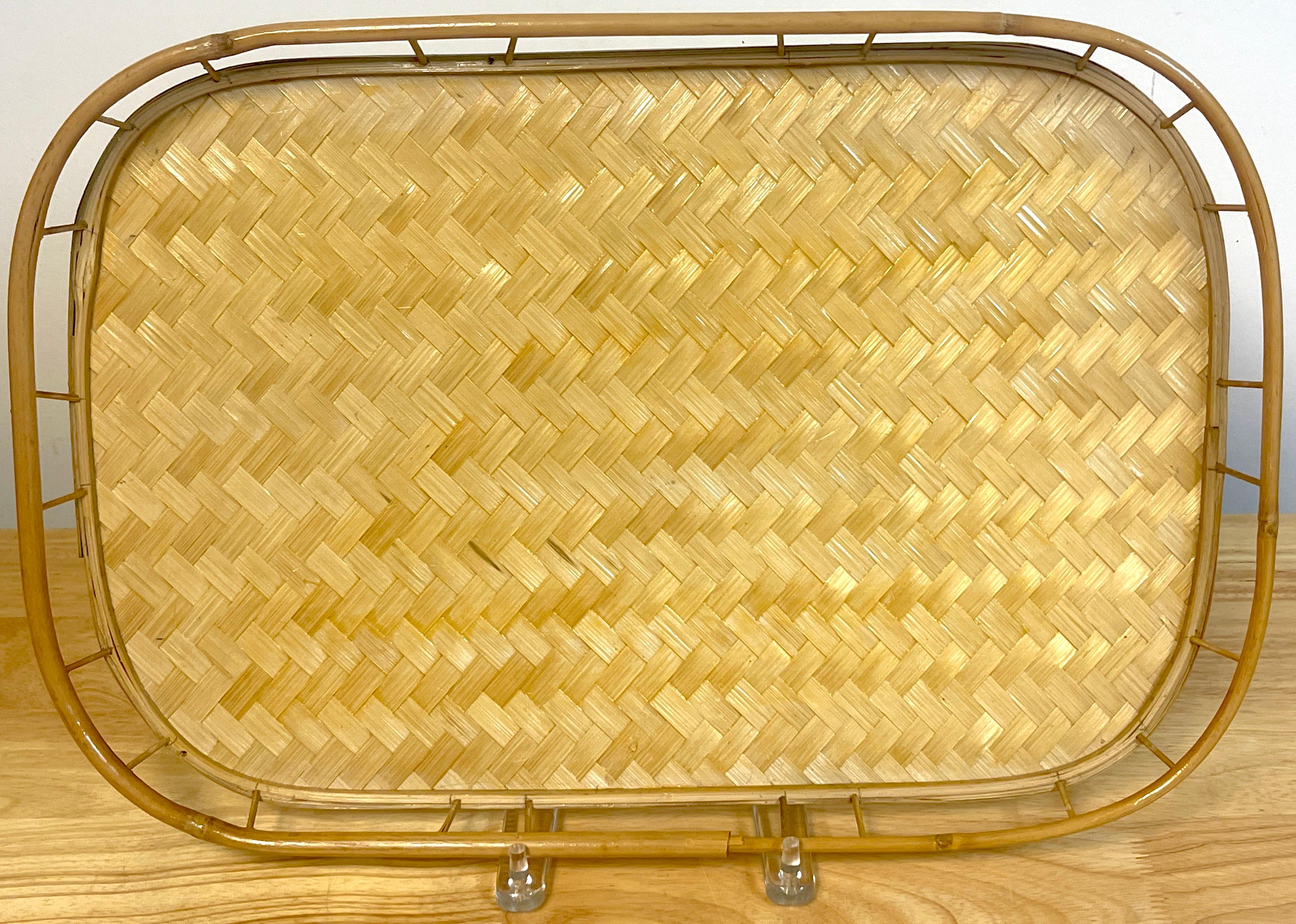 Chinese 20 Canton Woven Bamboo Gallery Trays For Sale