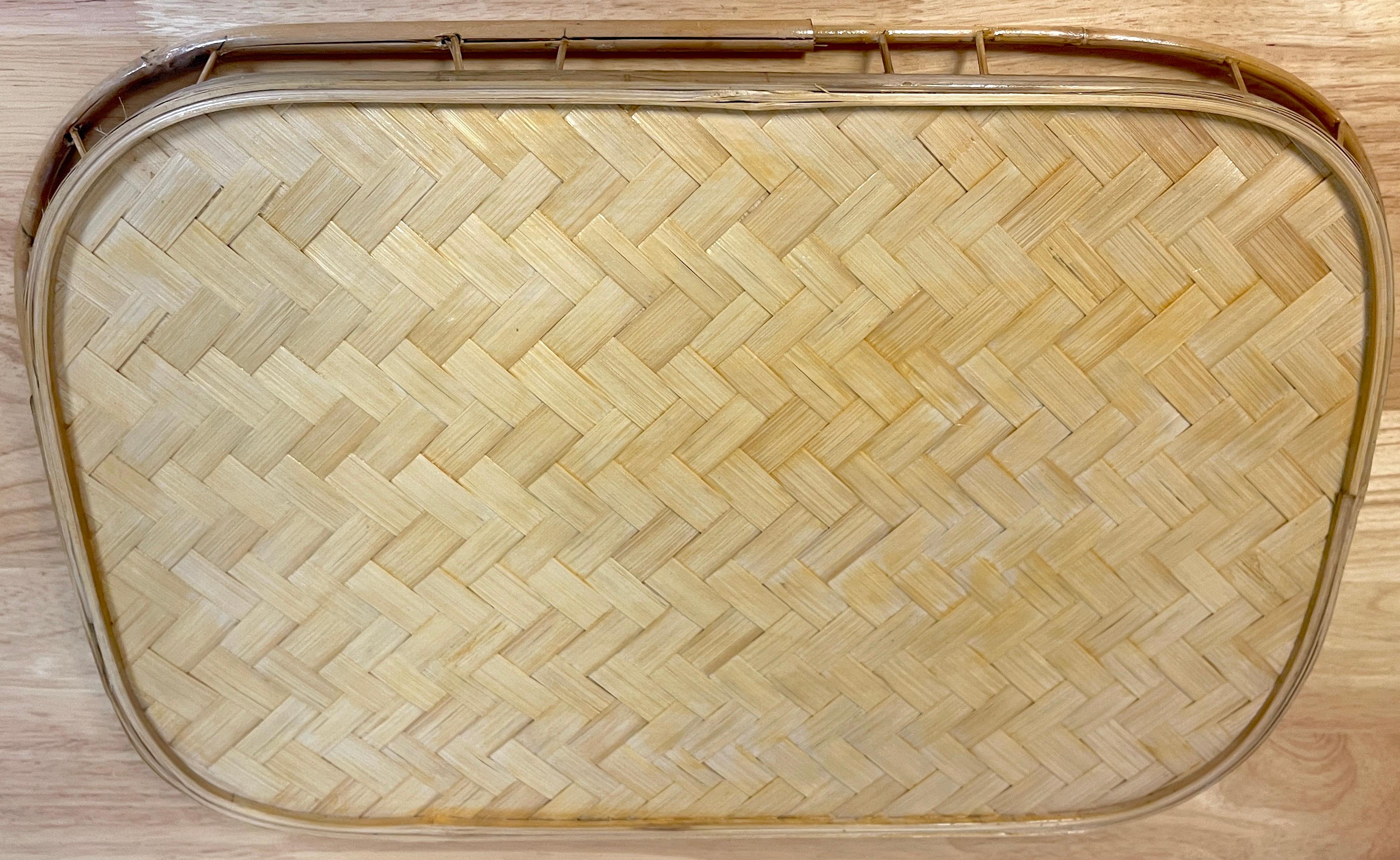 20 Canton Woven Bamboo Gallery Trays For Sale 2