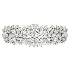 20 Carat Art Deco Diamond Platinum Bracelet