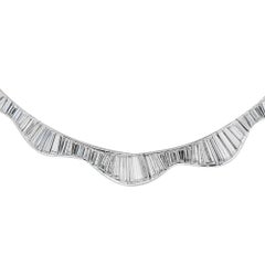 20 Carat Baguette Diamond Ballerina Necklace 'Platinum'