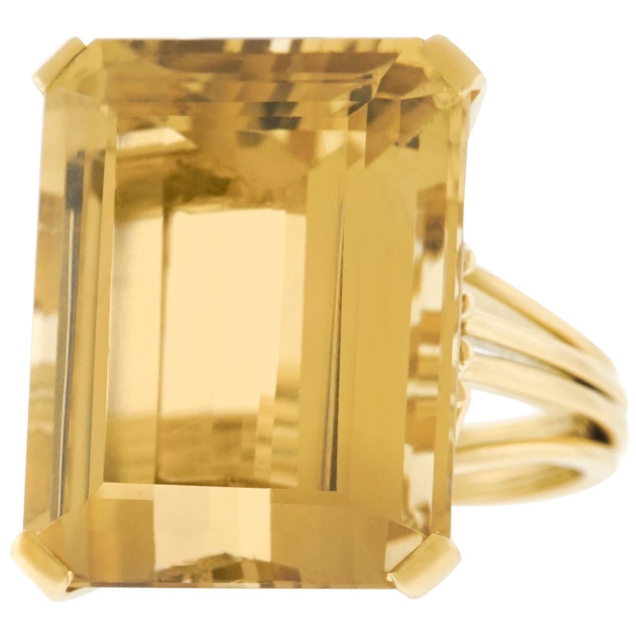 20 Carat Citrine Ring by Gubelin