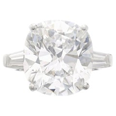 20 Carat Cushion Statement Type IIa Brilliant White / D color FL/IF Diamond Ring