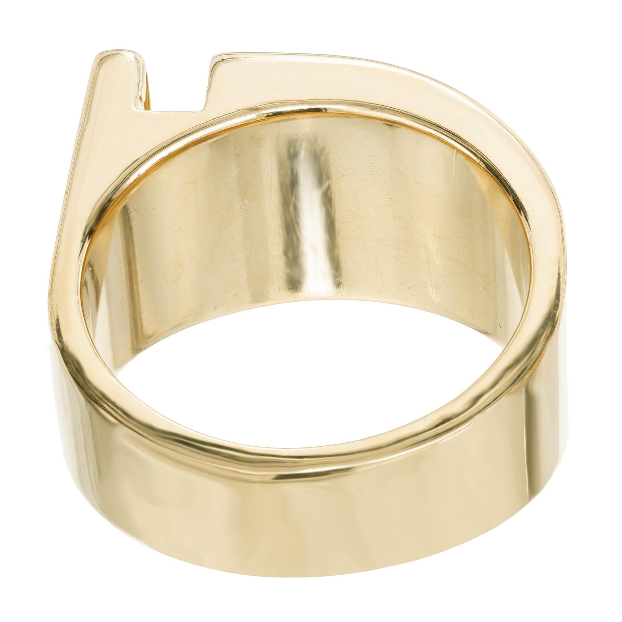 Women's .20 Carat Diamond 14k Yellow Gold Slide Band Ring  For Sale