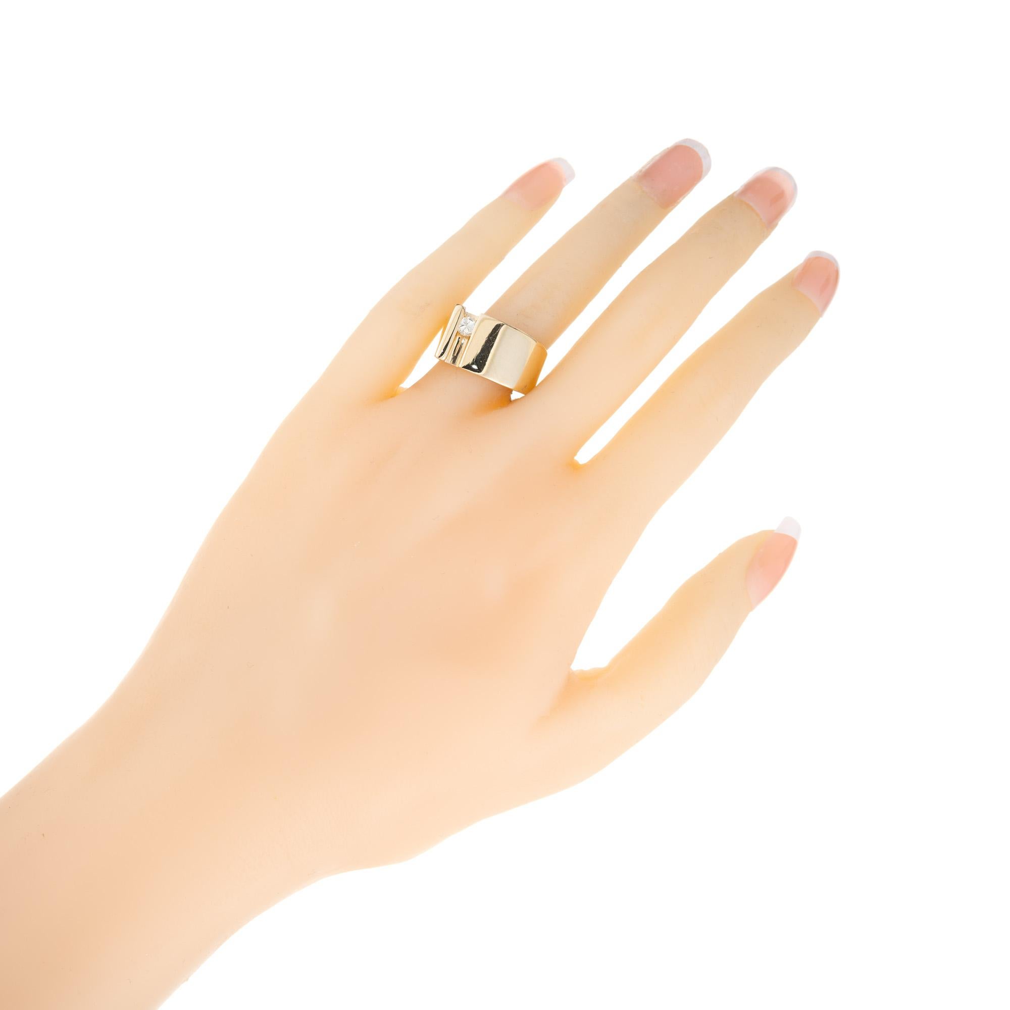 .20 Karat Diamant 14k Gelbgold Slide Band Ring  im Angebot 2