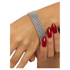 20 Carat Diamond 6-Row Wide Bracelet