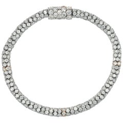 20 Carat Diamond Bracelet in 18 Karat White Gold