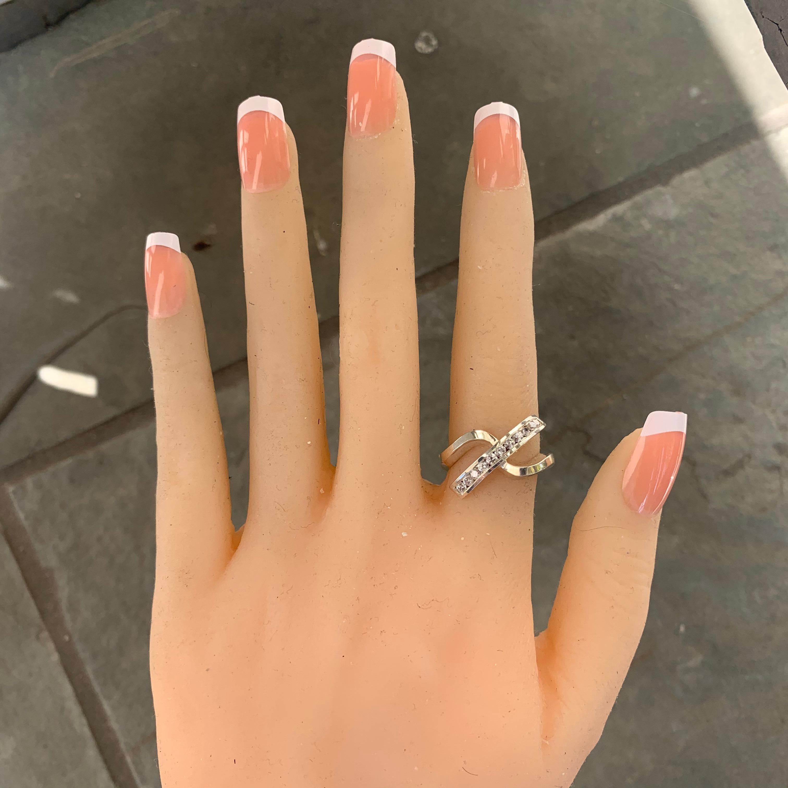 2,0 Karat Diamant Pave Twist Ring, 14 Karat, Vintage Ben Dannie Original Design (Rundschliff) im Angebot