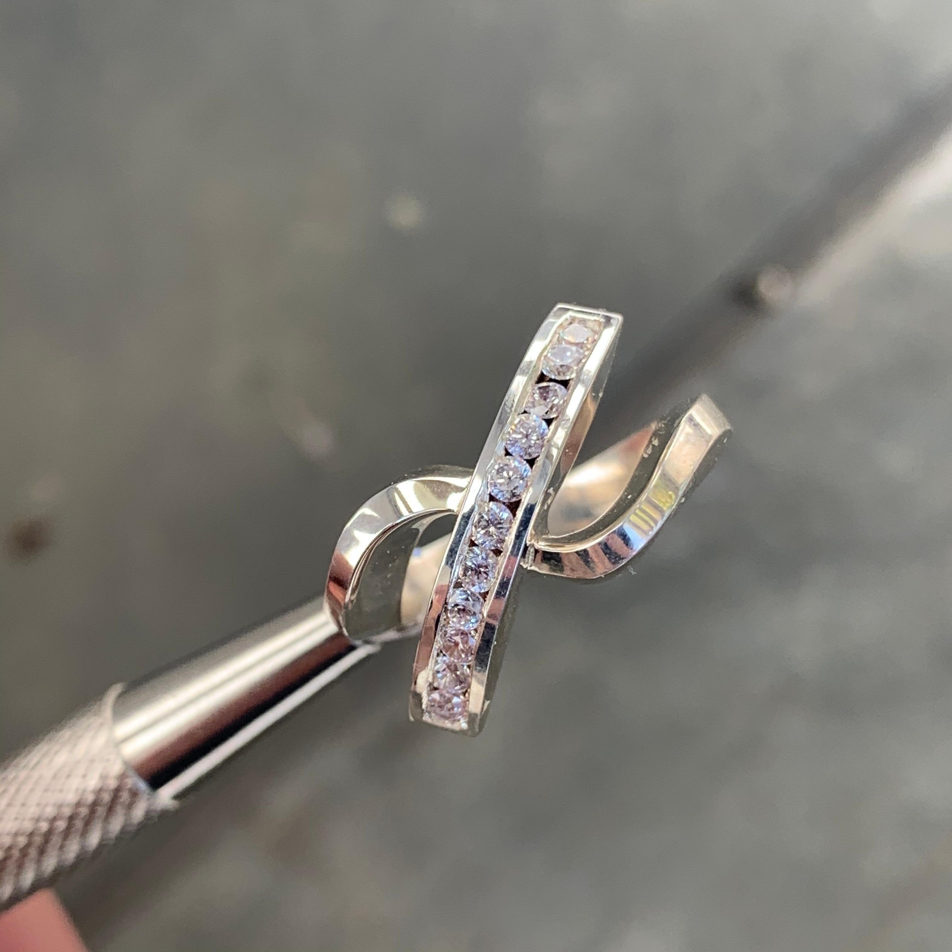 2,0 Karat Diamant Pave Twist Ring, 14 Karat, Vintage Ben Dannie Original Design im Zustand „Neu“ im Angebot in West Hollywood, CA
