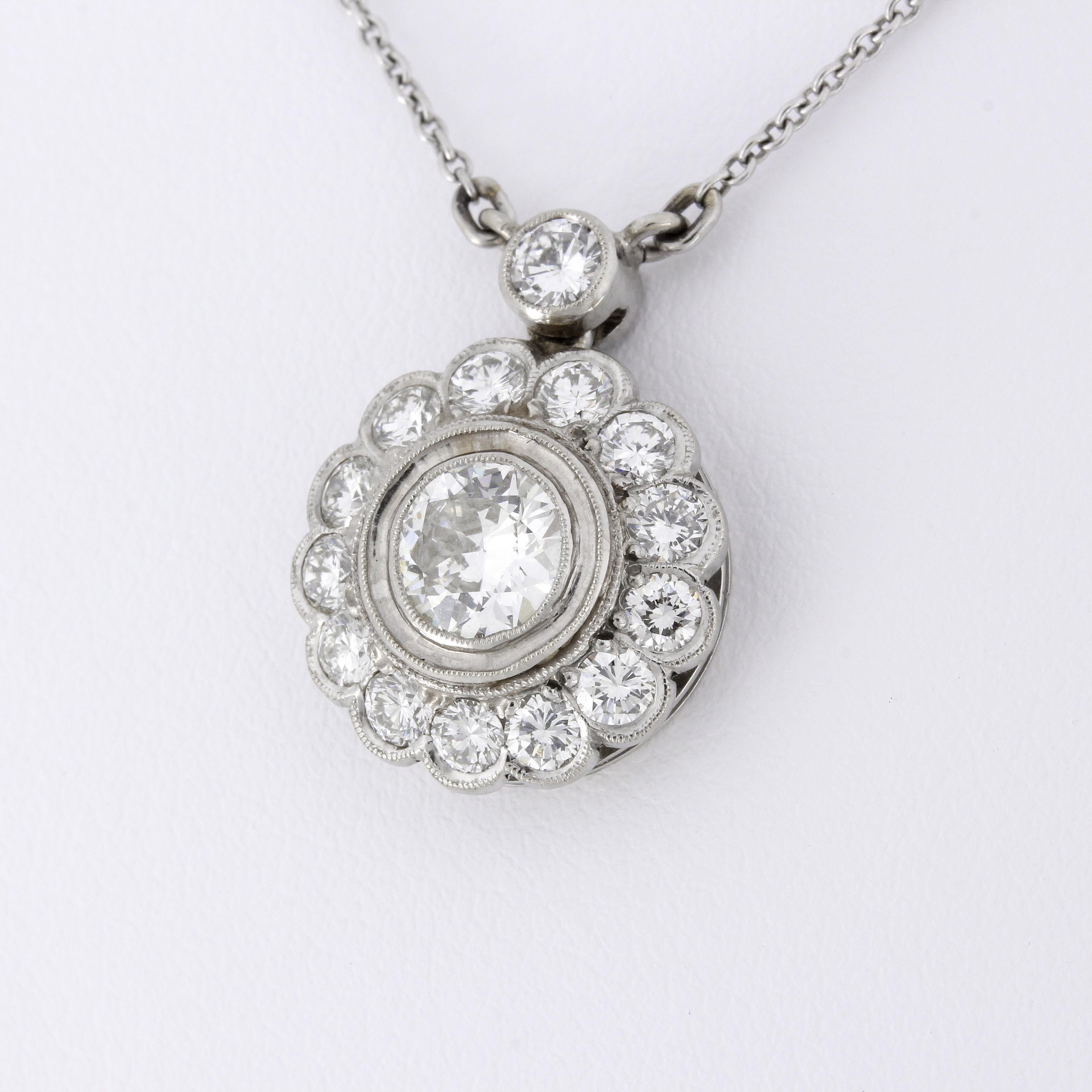 White Gold Diamond Pendant Necklace
15 Brilliant Cut Diamonds approx. 2 carat