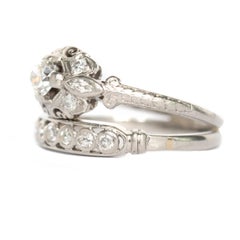 .20 Carat Diamond Platinum Engagement Ring and Wedding Band Set