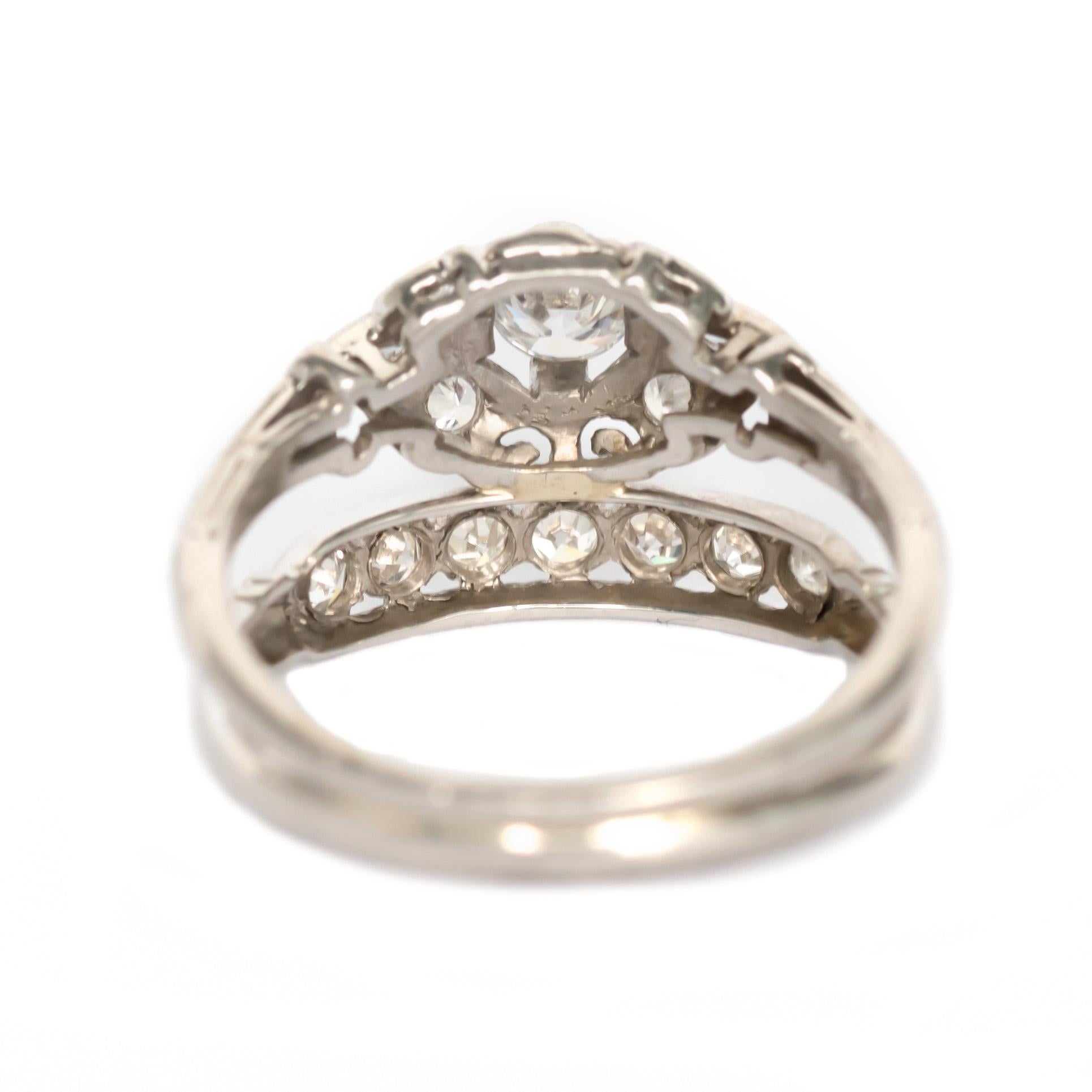 .20 Carat Diamond Platinum Engagement Ring and Wedding Band Set For ...