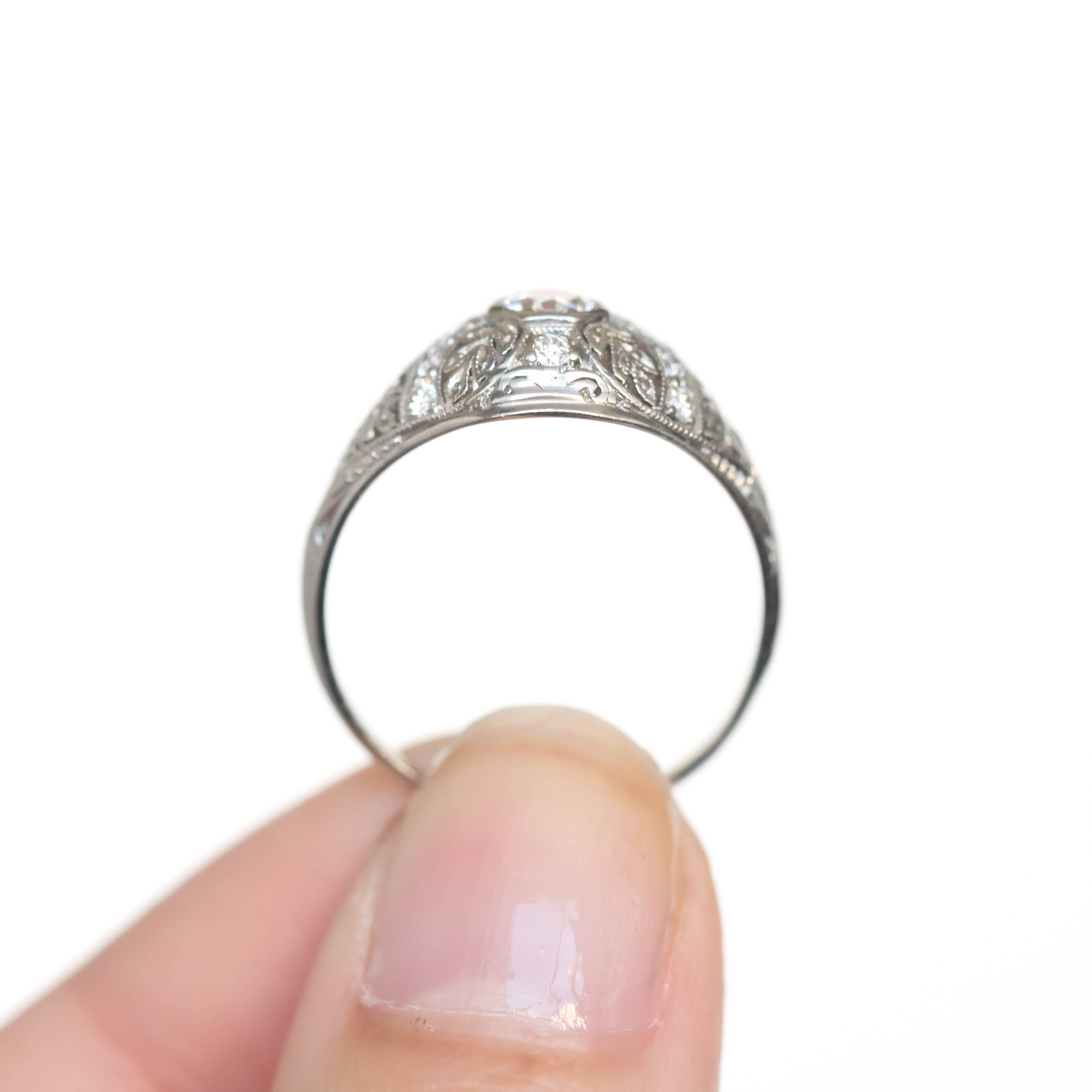 Edwardian .20 Carat Diamond Platinum Engagement Ring
