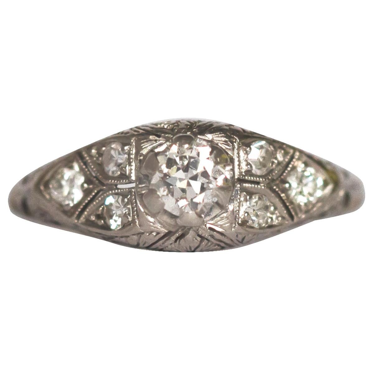 .20 Carat Diamond Platinum Engagement Ring For Sale