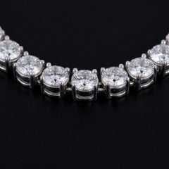 20 Carat Diamond Tennis Necklace in 10k White Gold