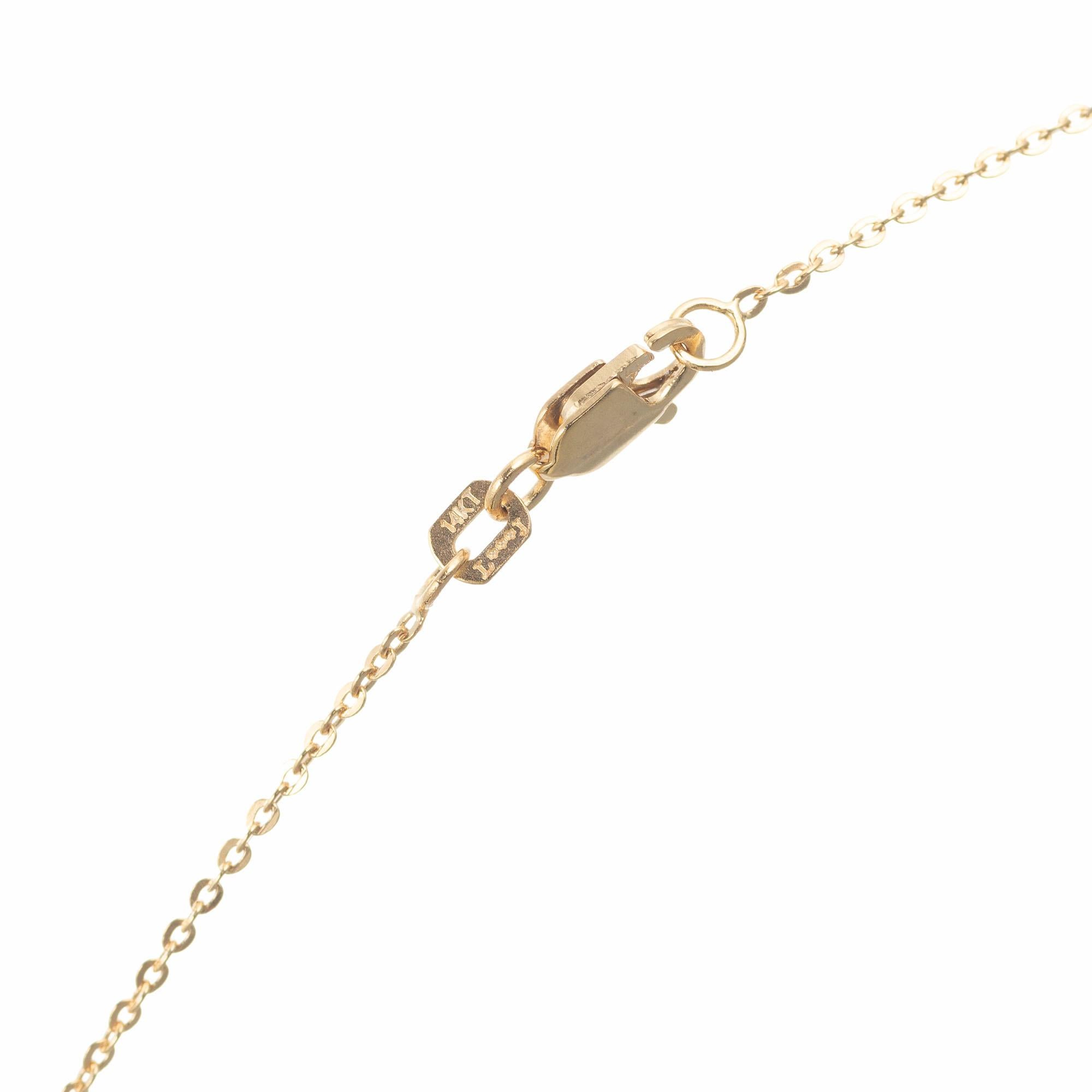 Women's .20 Carat Diamond Yellow Gold Victorian Pendant Necklace