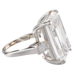 20 Carat Emerald-cut Statement / I color VS 14K White Gold