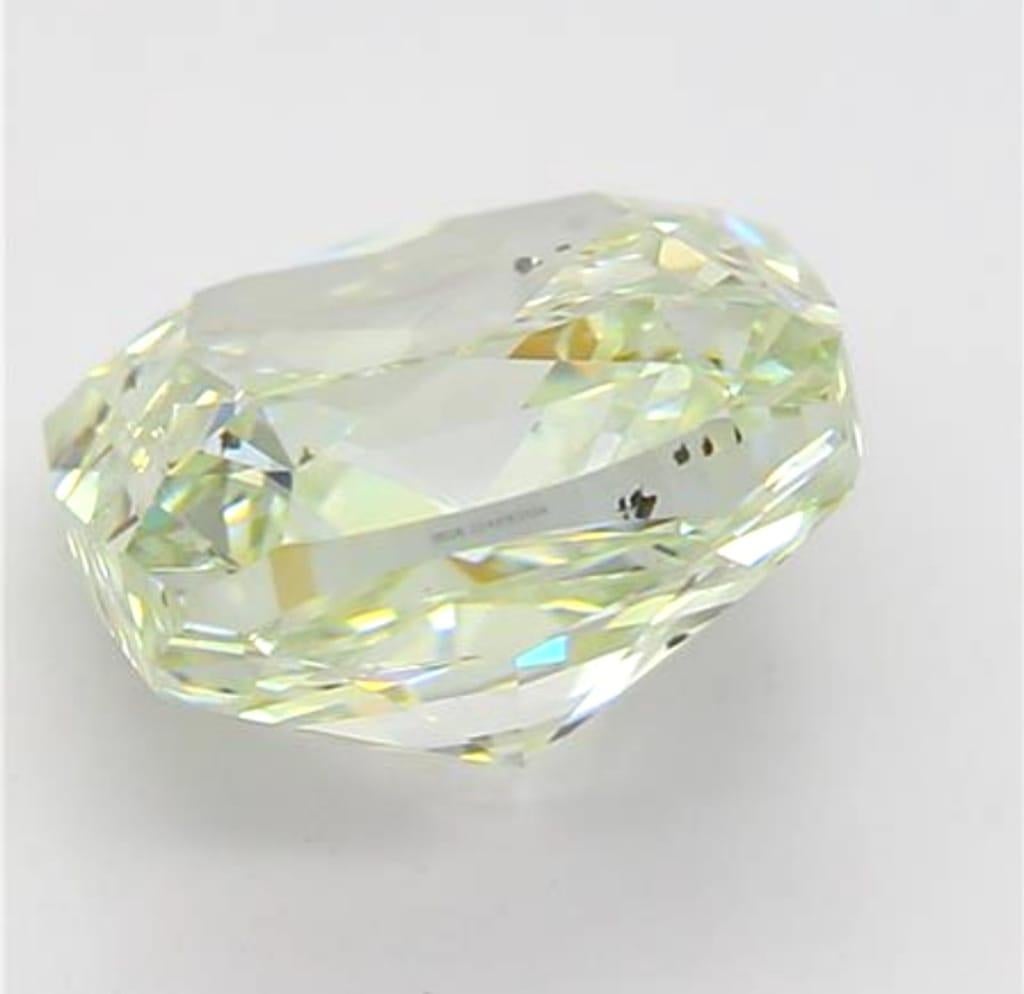 2,0 Karat Gelblichgrüner Diamant im Kissenschliff mit SI2 Reinheit GIA zertifiziert für Damen oder Herren im Angebot