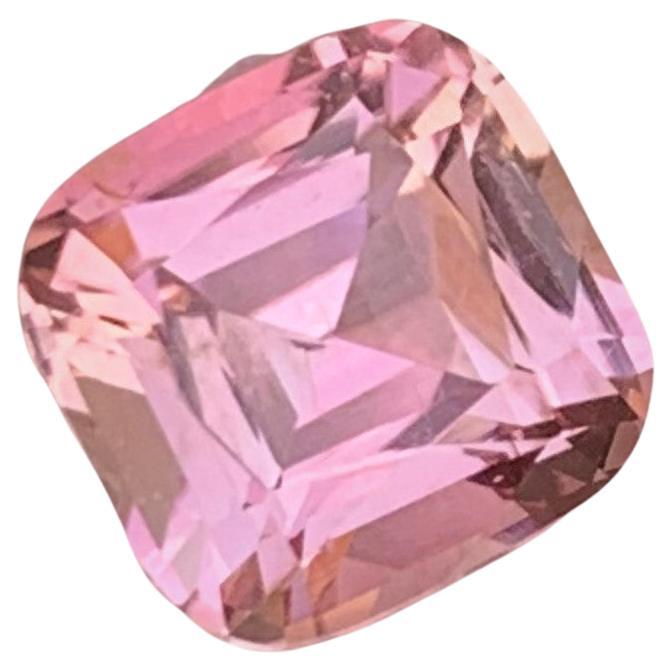 Bague en tourmaline rose pâle non sertie de 2,0 carats de taille coussin provenant de la mine de Kunar