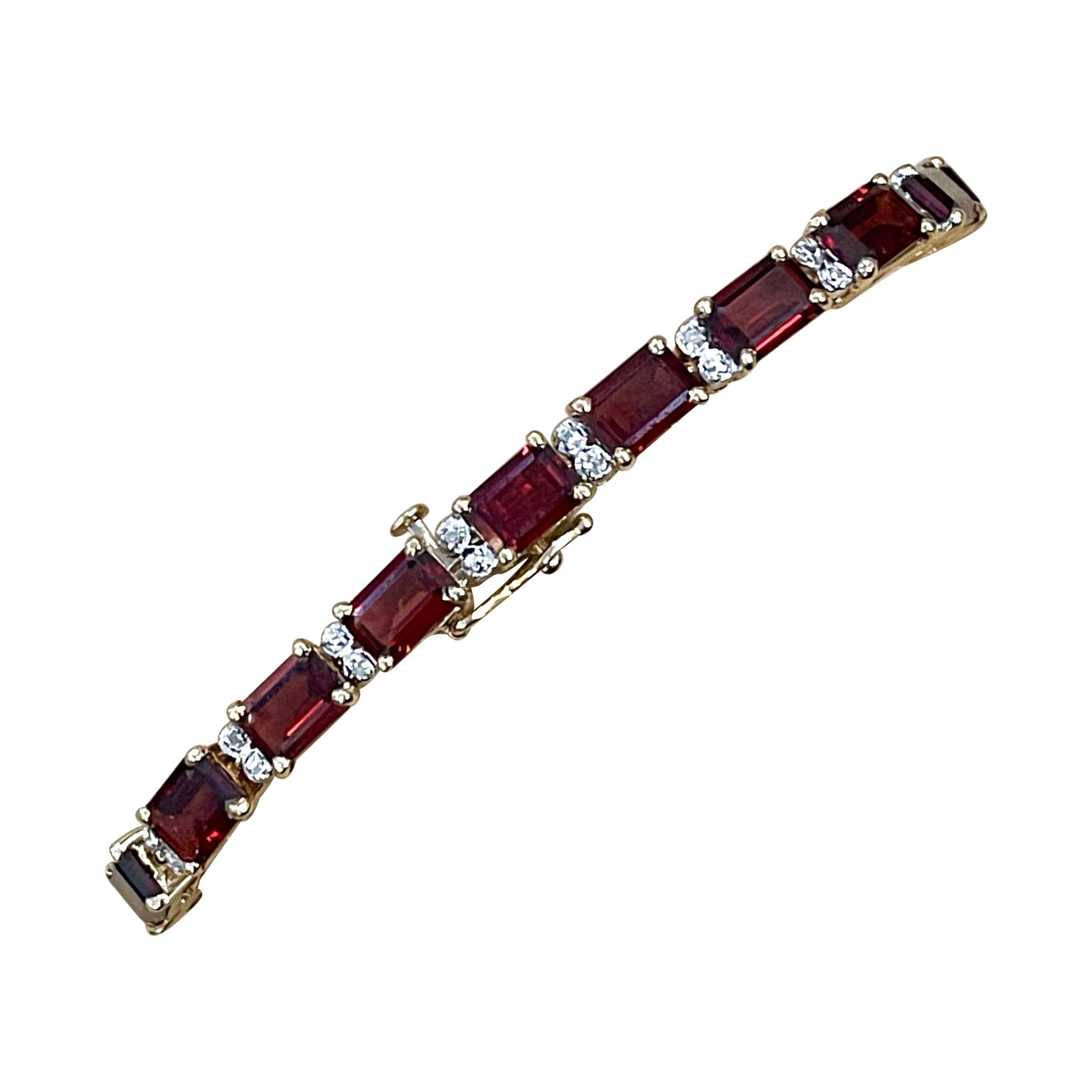 garnet diamond bracelet