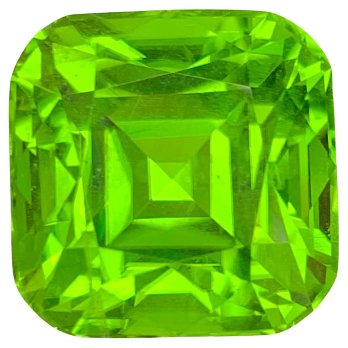 20 Karat Natürlicher Loser Apfel Grüner Peridot Stein Cushion Schliff Pakistanischer Edelstein