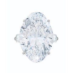 20 Carat Oval Statement VVS 14K Gold Flawless-Level Presence Diamond Ring