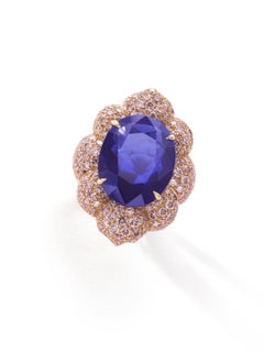 20 Carat Oval Statement Royal Blue Sapphire 14K Gold Collector’s Grade Grandeur