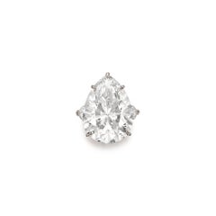20 Carat Pear Statement Type IIa Brilliant White / D color FL/IF 14K White Gold