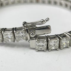 20 Carat Princess Cut Diamond Tennis Bracelet in Platinum