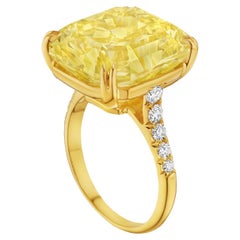 20 Carat Radiant Statement Fancy Yellow 14K Gold Colour-Collector’s Treasure
