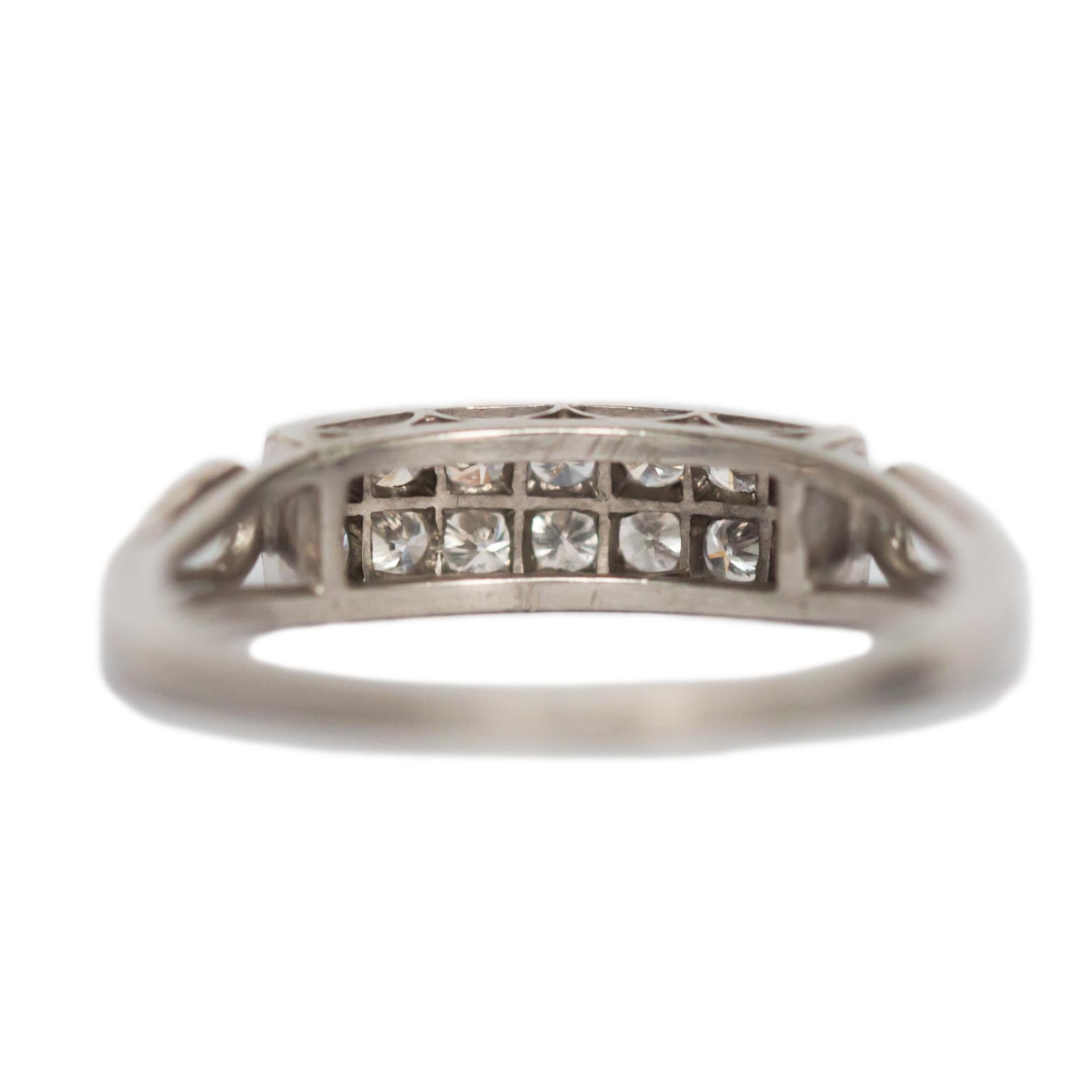 .20 Carat Total Weight Diamond Platinum Wedding Band In Good Condition For Sale In Atlanta, GA