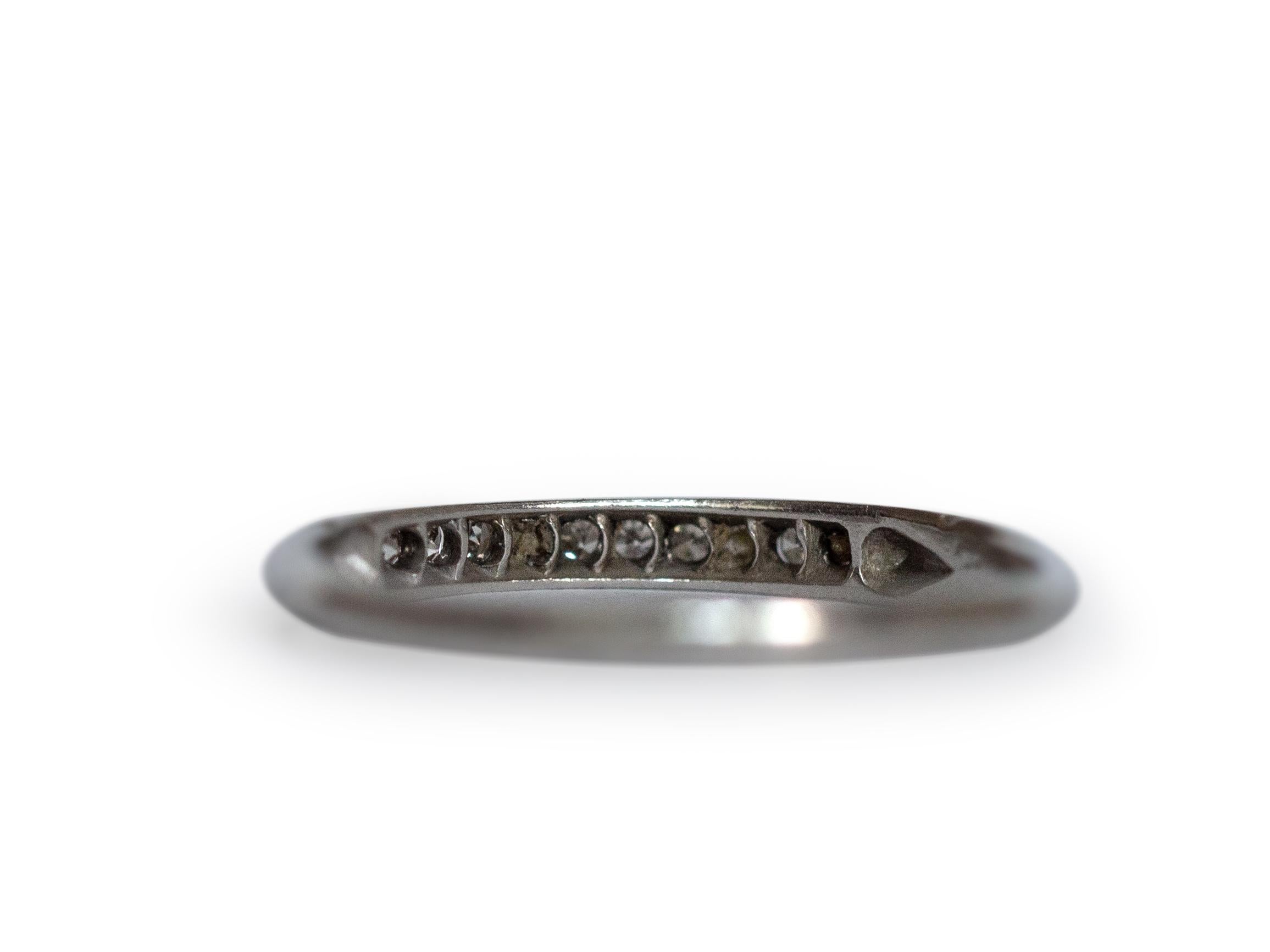 Taille simple Alliance en diamants d'un poids total de 0,20 carat en vente
