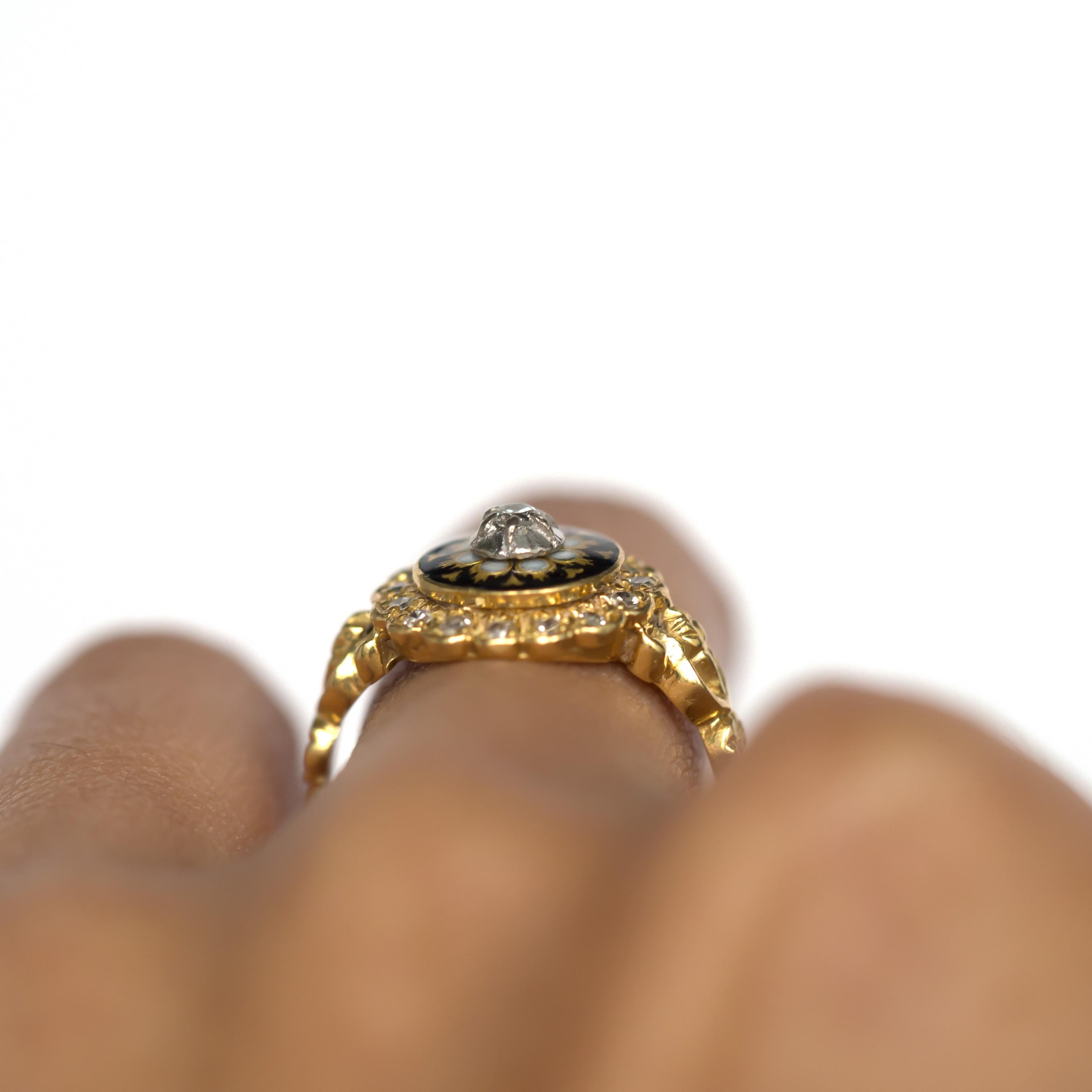 .20 Carat Total Weight Diamond Yellow Gold Engagement Ring 3