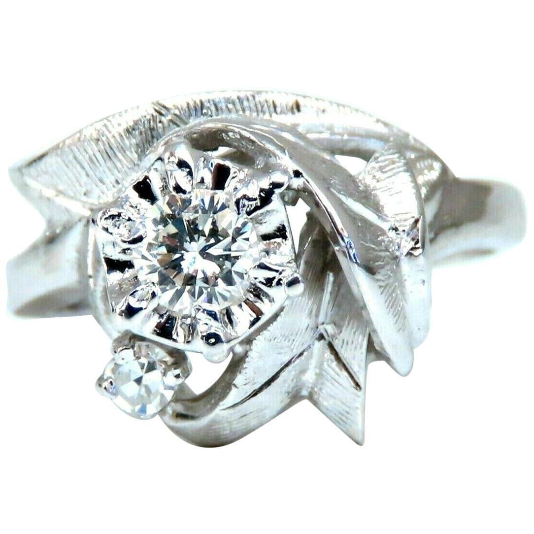 0,20 Karat Vintage Revival Ring mit natürlichen Diamanten 14 Karat im Angebot