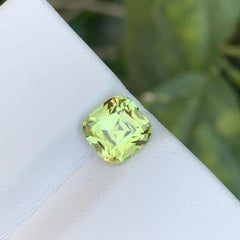 2.0 Carats Canary Tourmaline Cushion Cut Loose Faceted Gemstones for Jewellery
