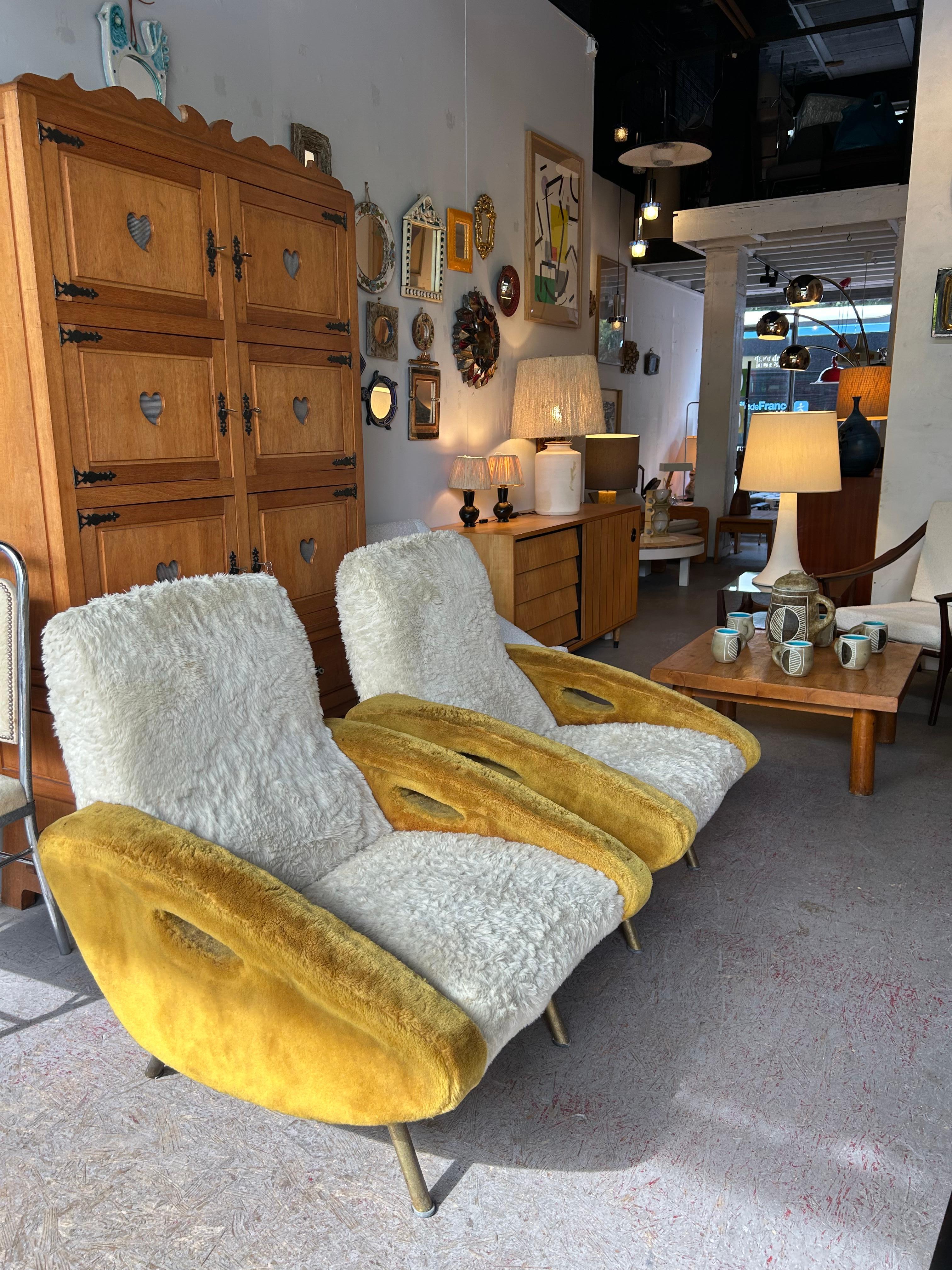 International Style 20 century circa 1955 lounge chair iconic design by François Letourneur