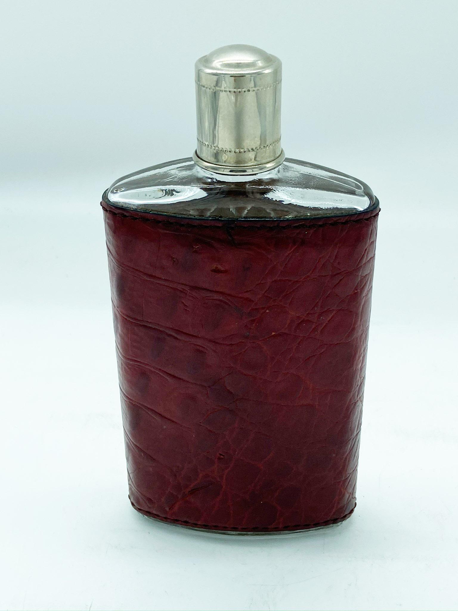 Italian 20th Century Leather Flask, Italy