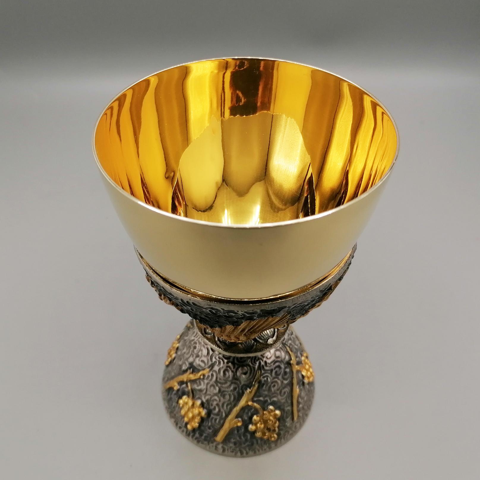 20° Century Italian Sterling Silver Liturgical Chalice For Sale 1