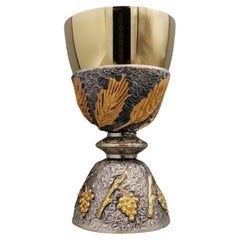 Vintage 20° Century Italian Sterling Silver Liturgical Chalice